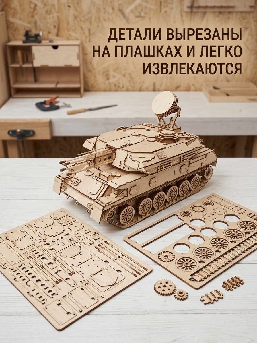 Сборная модель Зенитная самоходная установка 23 4 Шилка